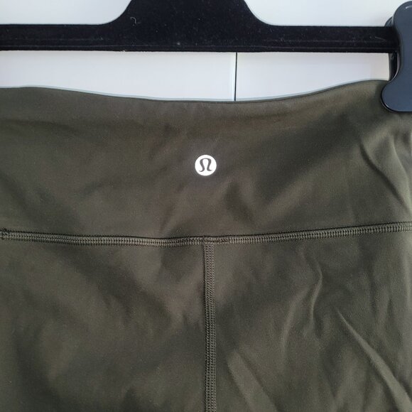 lululemon athletica Wunder Under Crop Leggings in Dark Olive Luxtreme  Size 2 - Picture 5 of 7